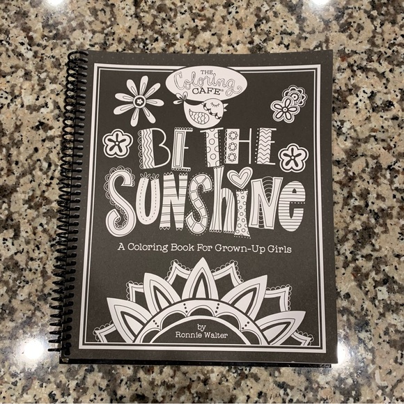 NEW The Coloring Cafe Coloring Book for Grown-Up Girls- Be The Sunshine - Picture 4 of 8